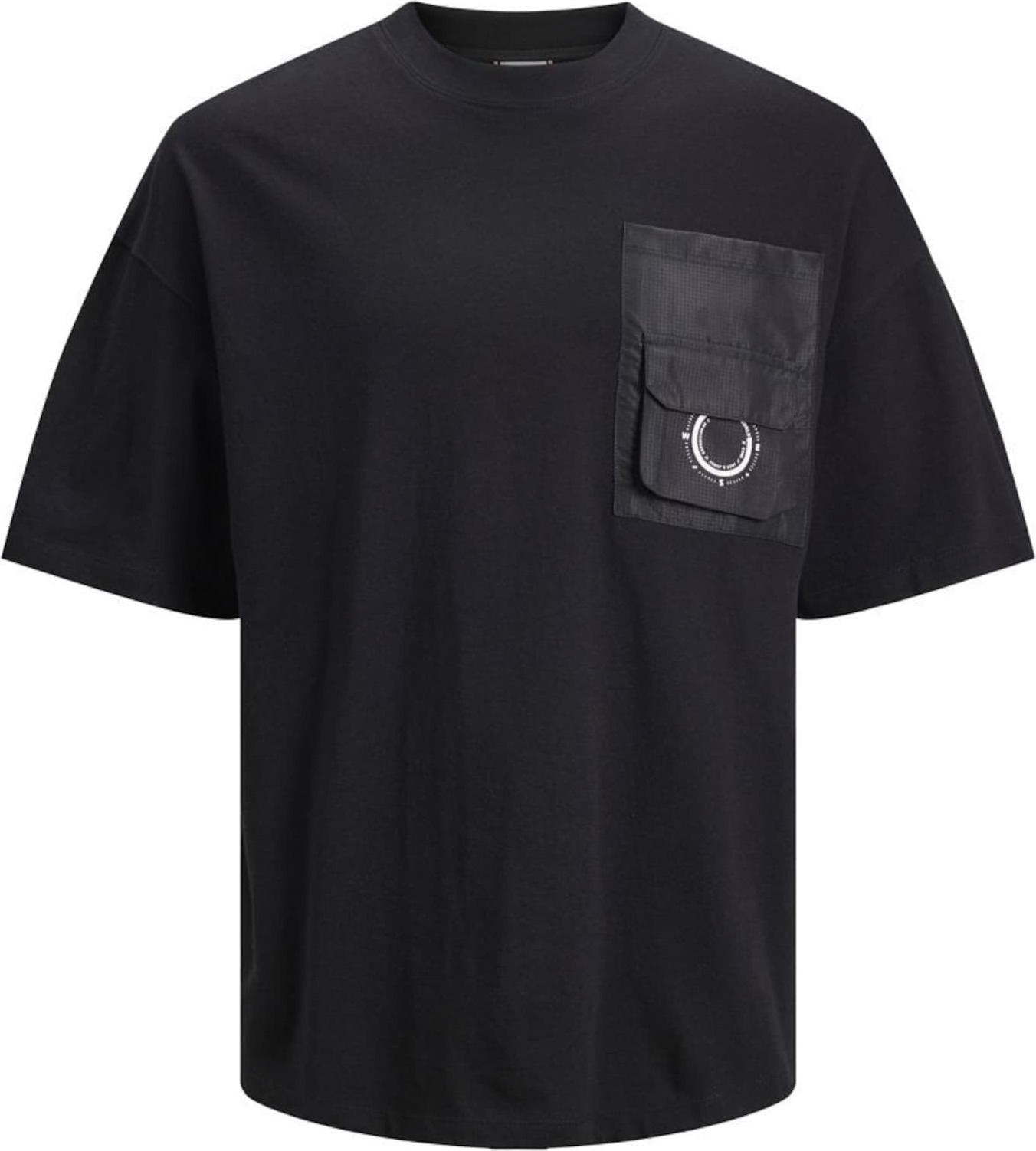 JACK & JONES Tričko černá / bílá