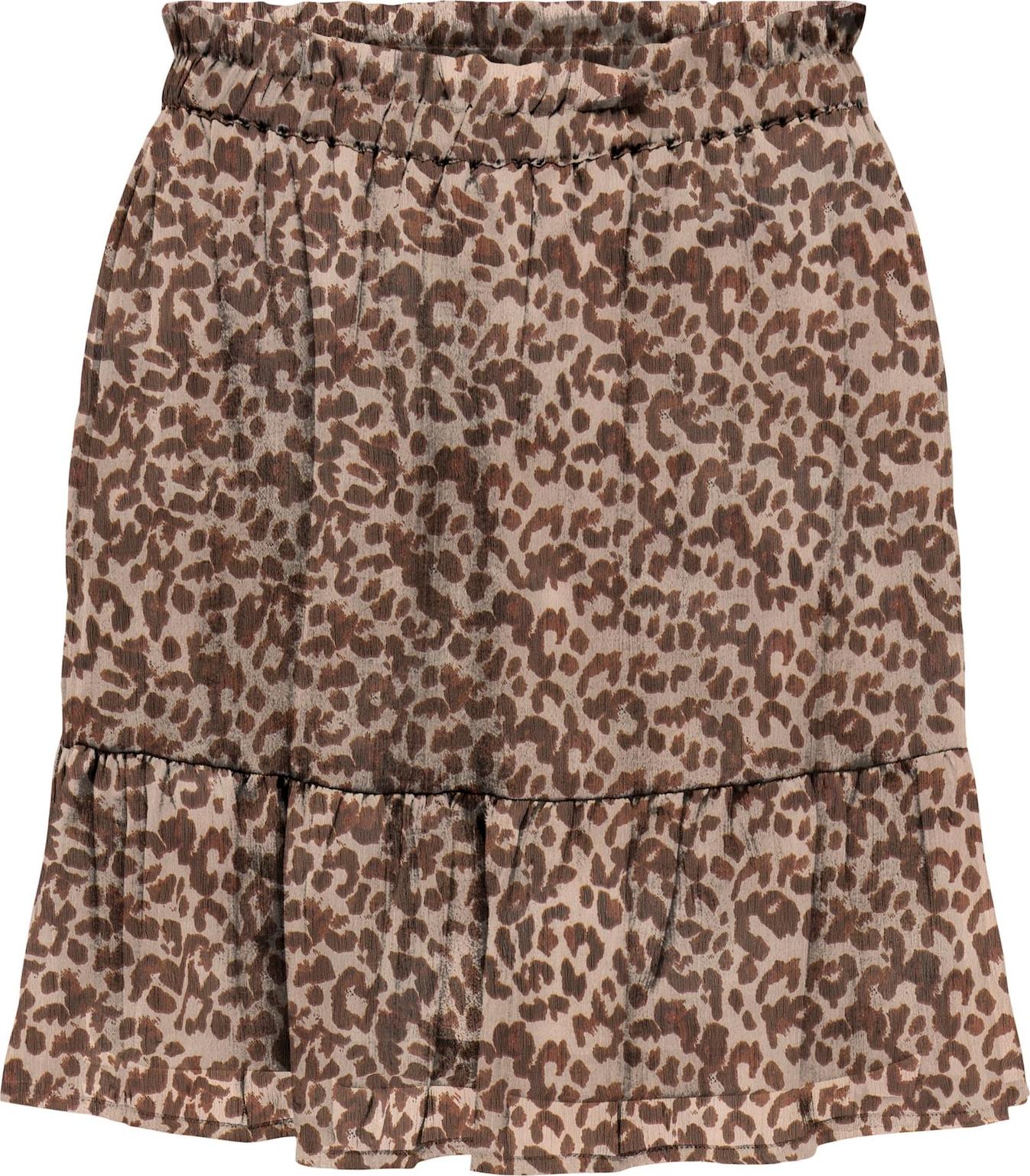 JDY Sukně 'SINA' čokoládová / režná