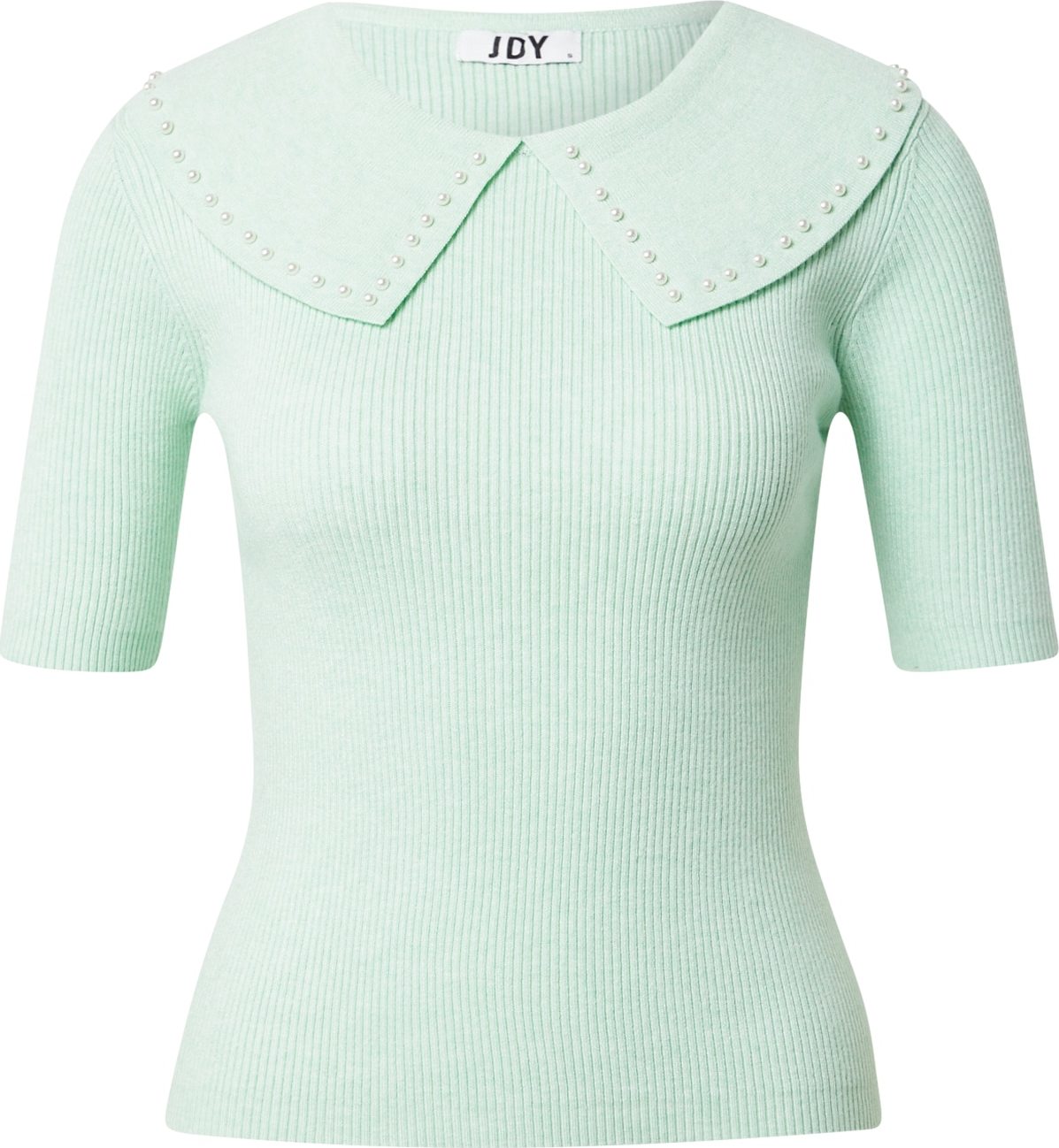 JDY Svetr mátová / perlově bílá