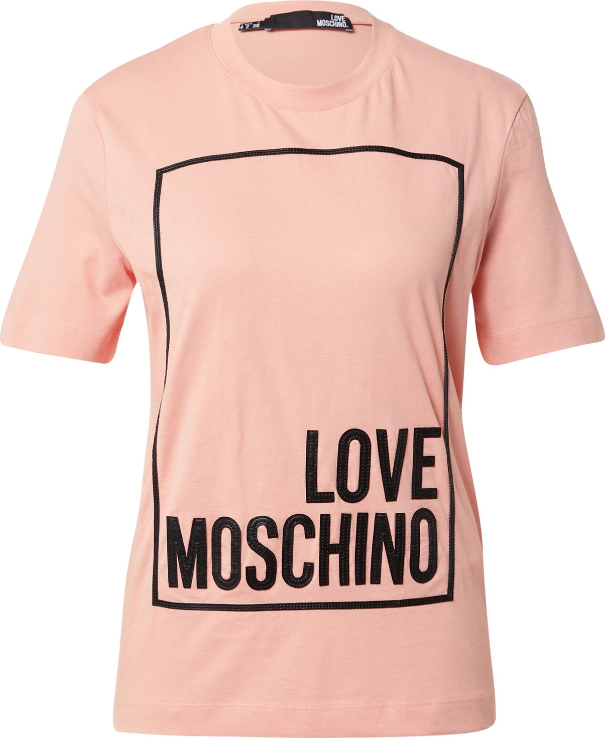Love Moschino Tričko světle růžová / černá