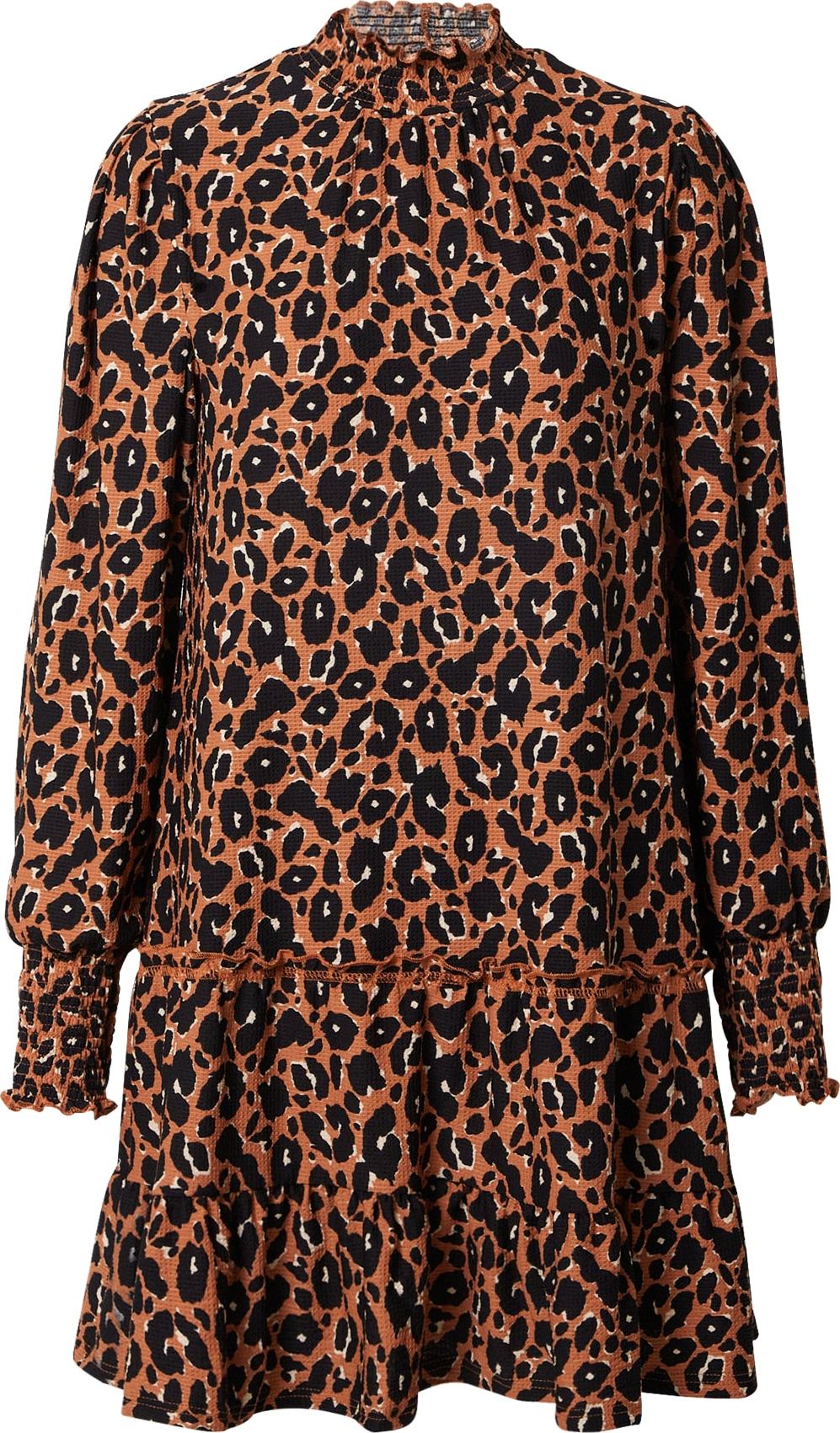 Miss Selfridge Šaty béžová / hnědá / černá