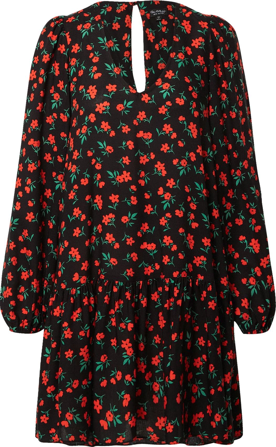 Miss Selfridge Šaty zelená / červená / černá