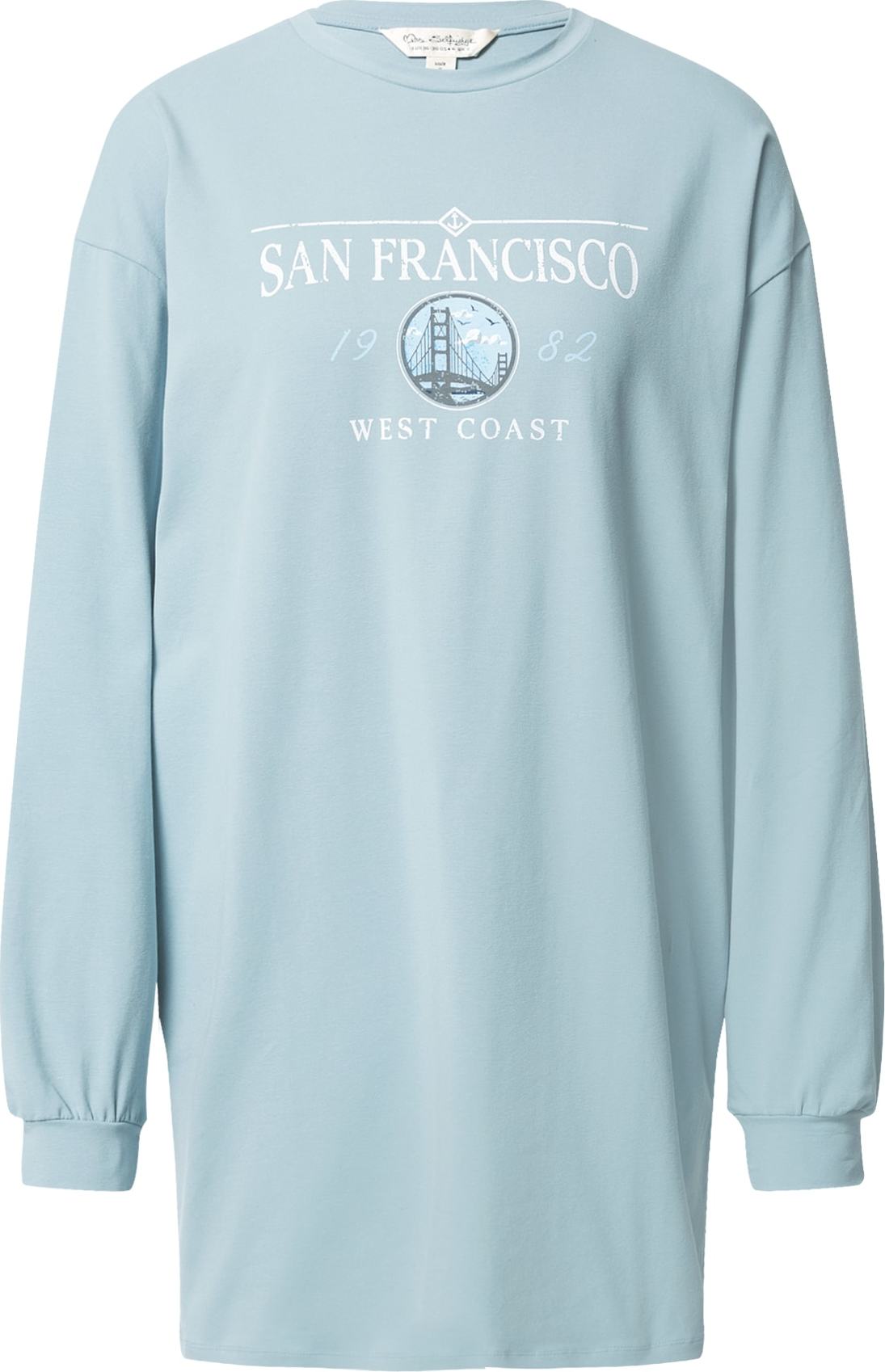 Miss Selfridge Tričko 'San Fran' opálová / světlemodrá / bílá