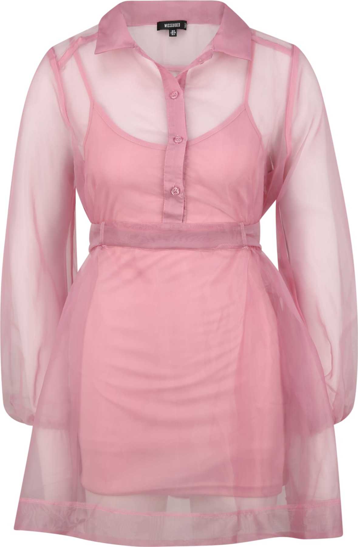 Missguided Petite Košilové šaty pink
