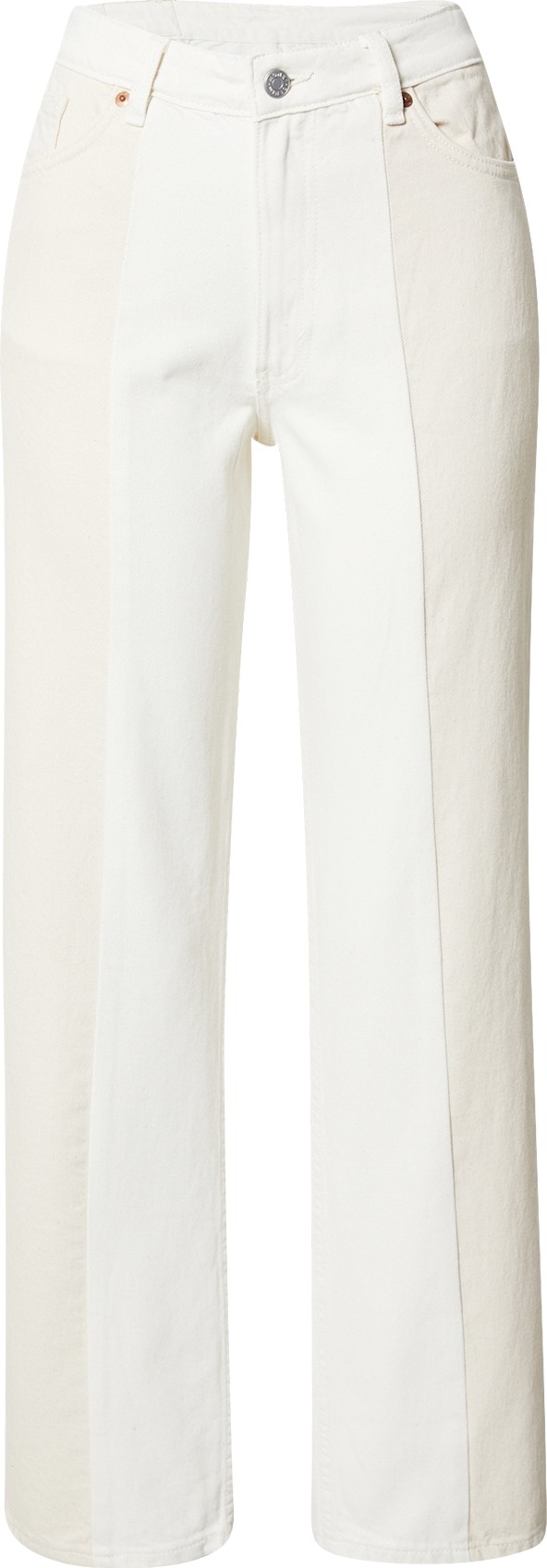 Monki Džíny bílá / barva bílé vlny