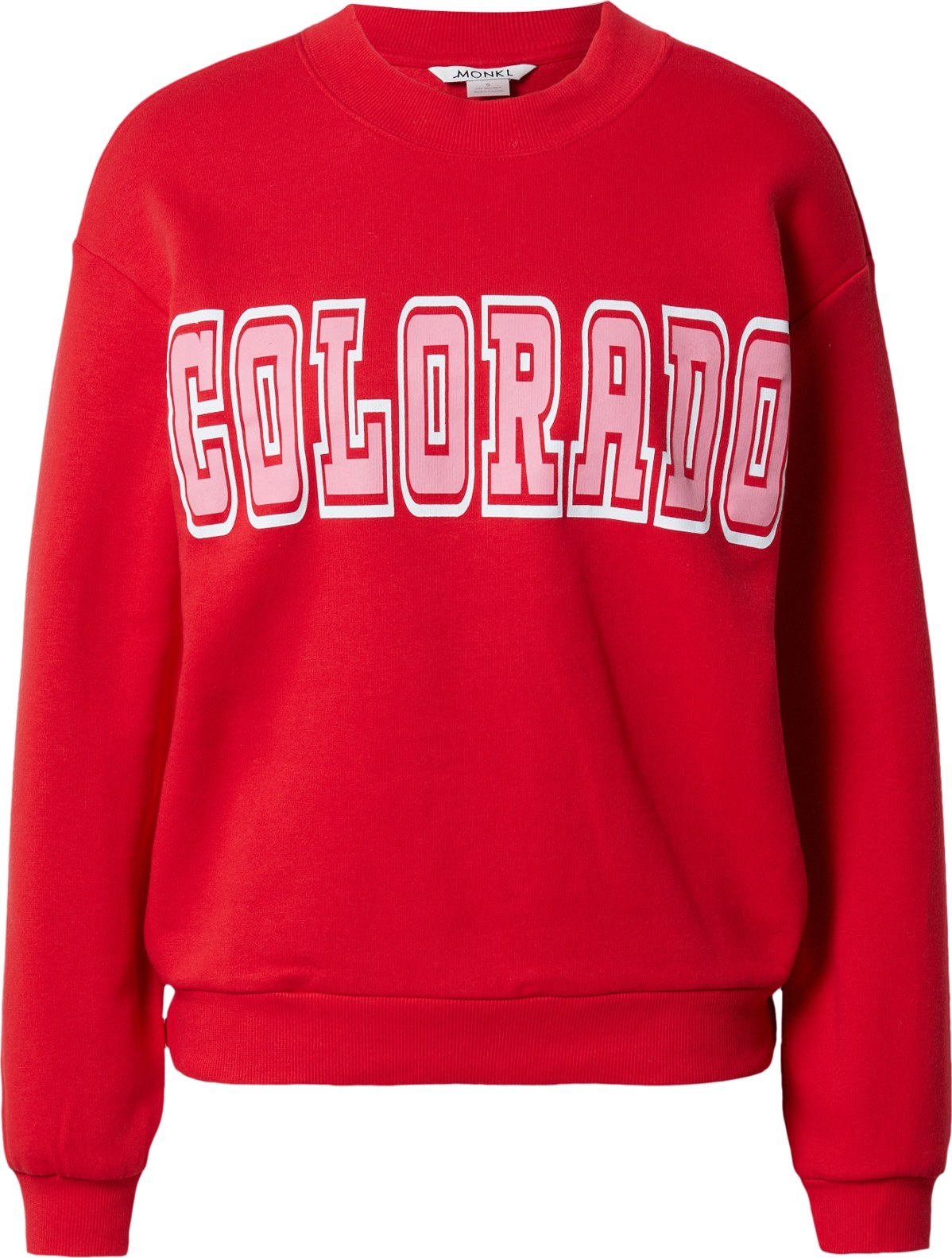 Monki Mikina růžová / červená / bílá