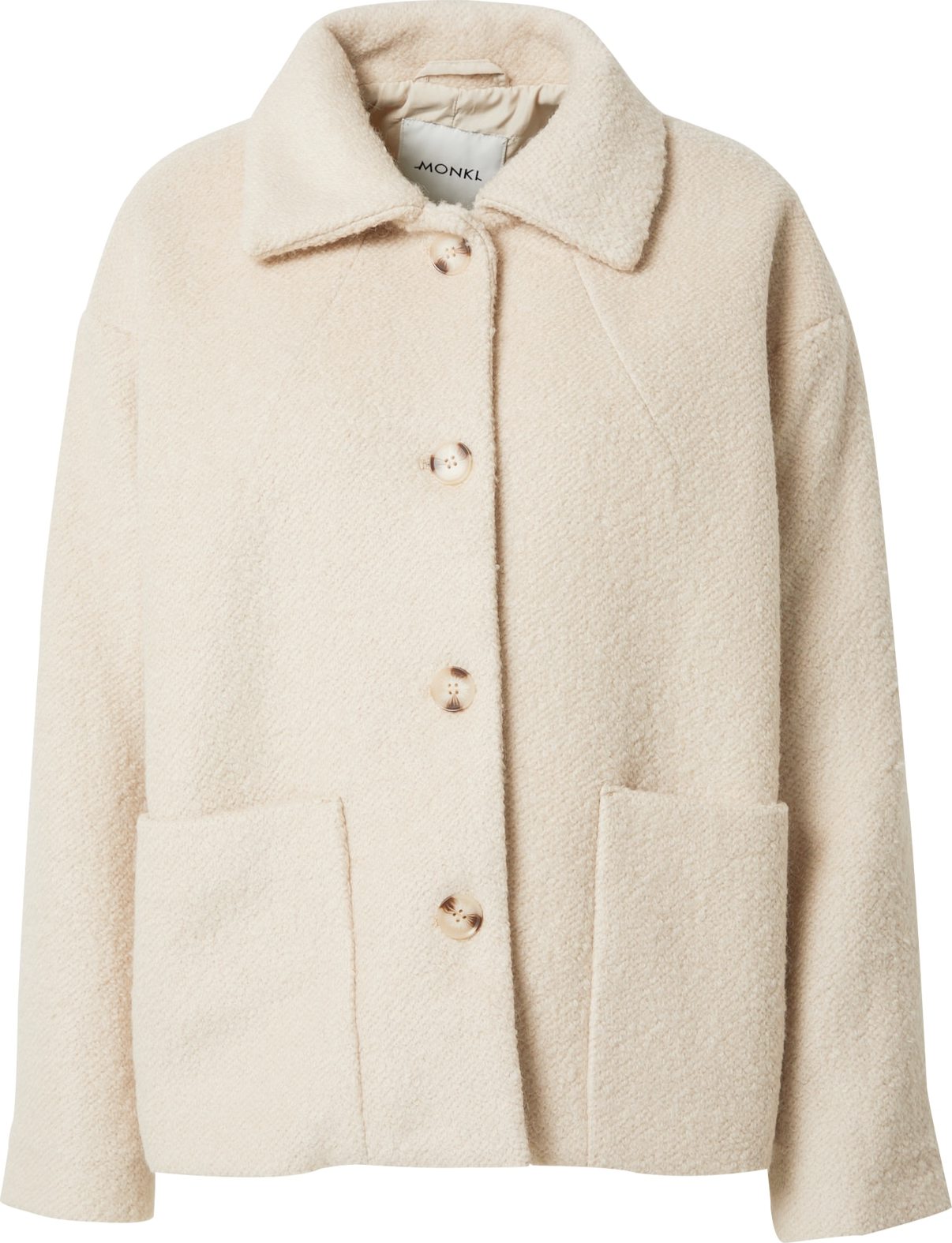 Monki Přechodná bunda barva bílé vlny