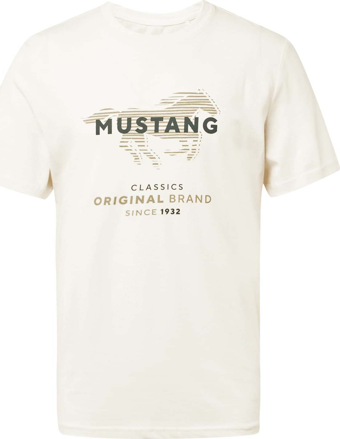 MUSTANG Tričko 'Alex' béžová / námořnická modř / olivová