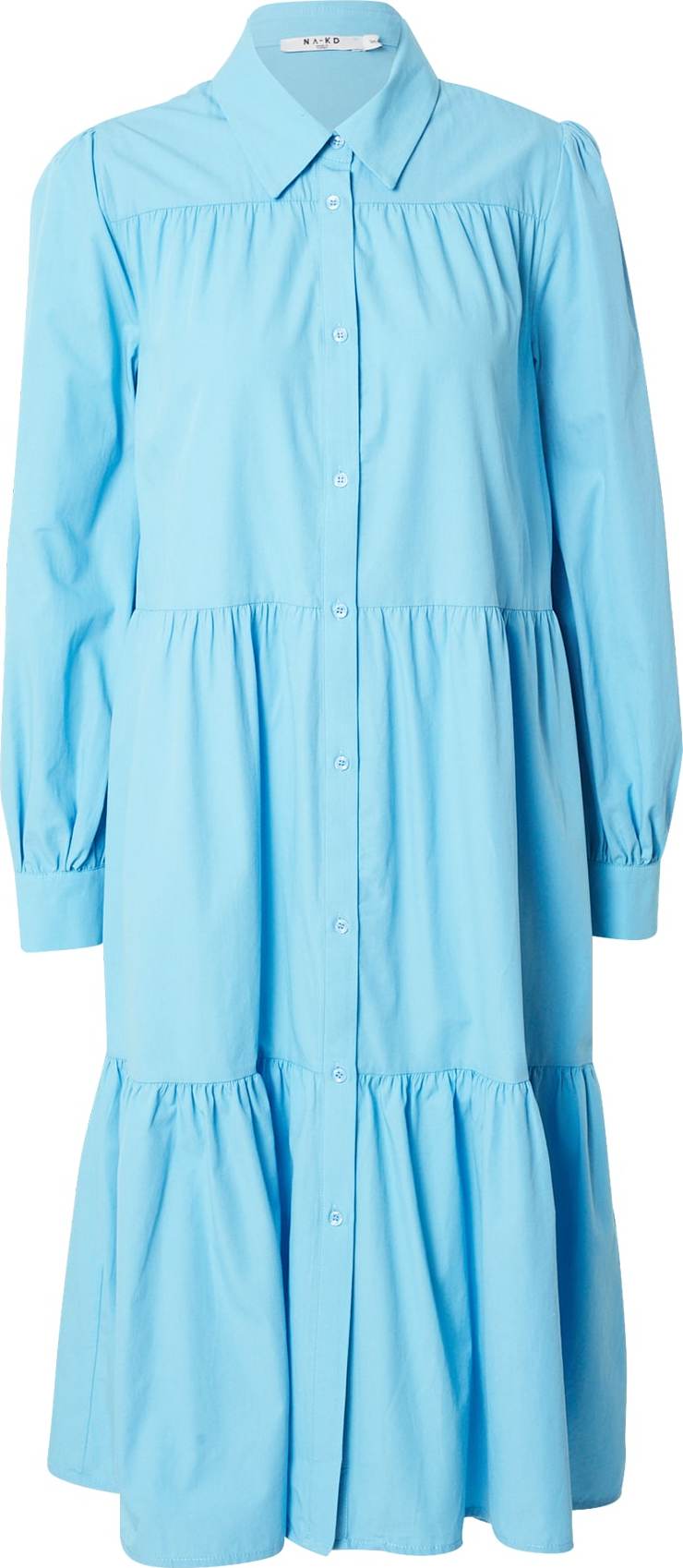 NA-KD Košilové šaty světlemodrá