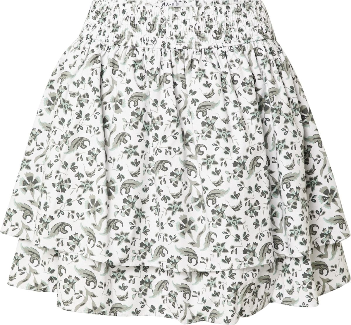 NA-KD Sukně šedobéžová / antracitová / mátová / bílá