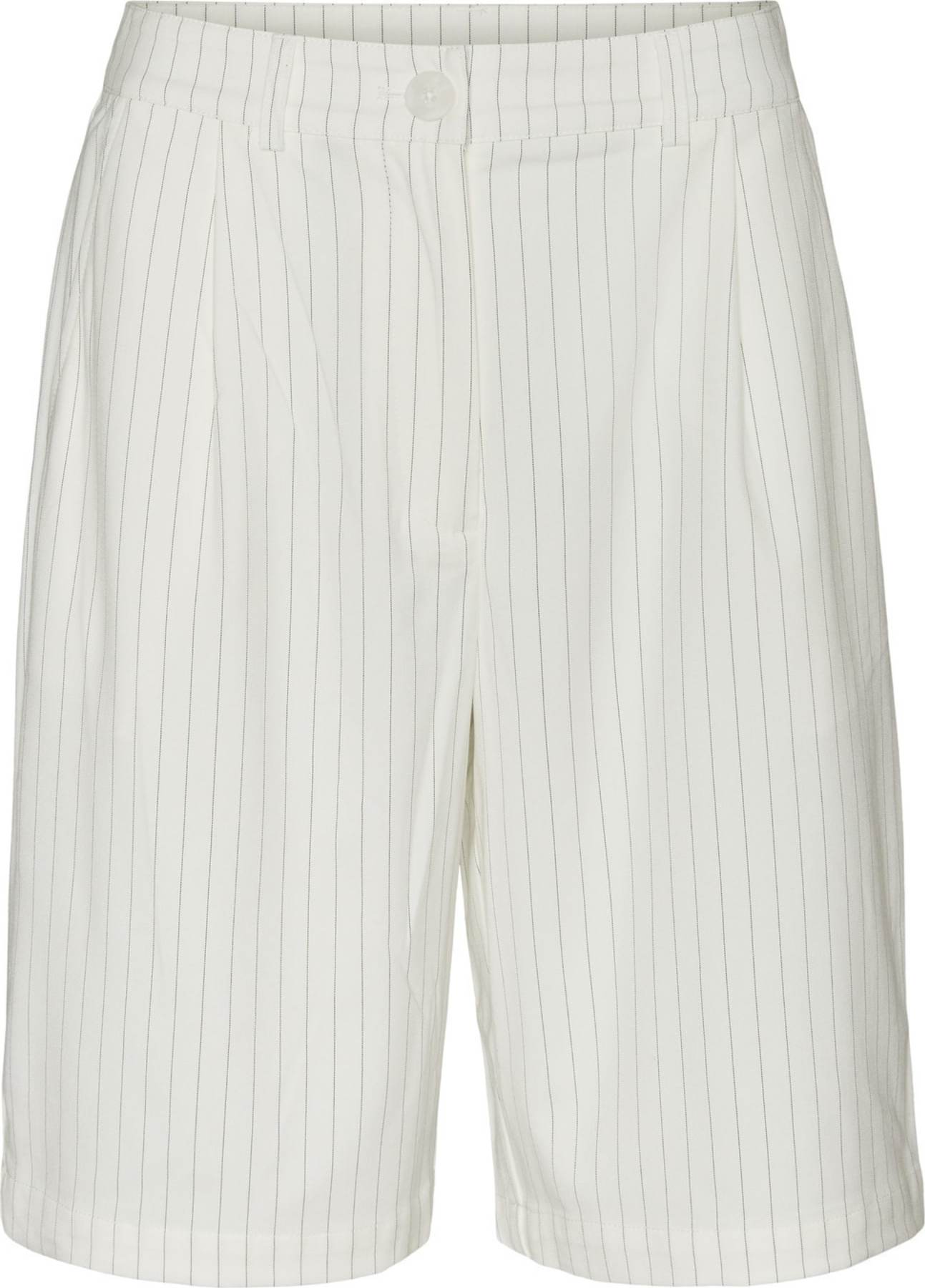 Noisy may Kalhoty se sklady v pase 'Suita' tmavě šedá / bílá