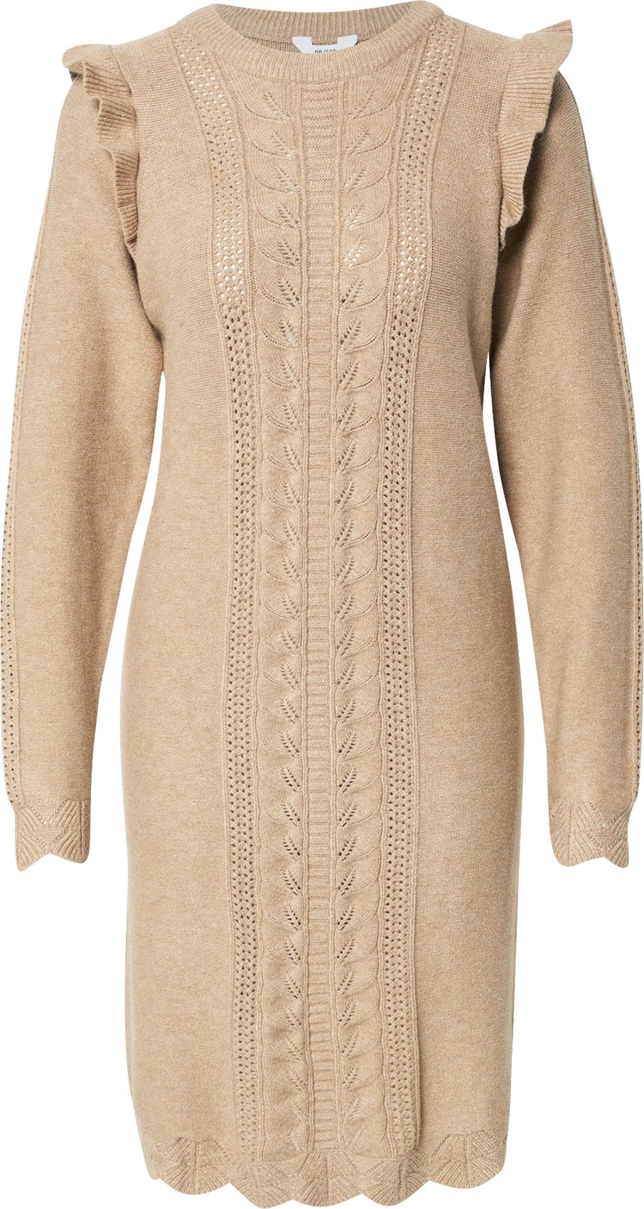 OBJECT Úpletové šaty 'Portia' světle hnědá