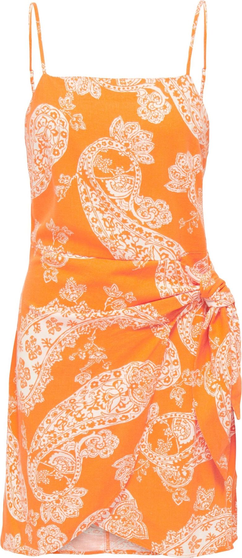 ONLY Šaty 'CARO' oranžová / bílá