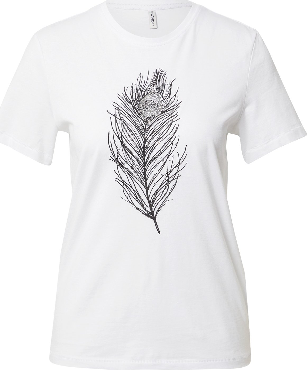 ONLY Tričko 'KITA' černá / bílá