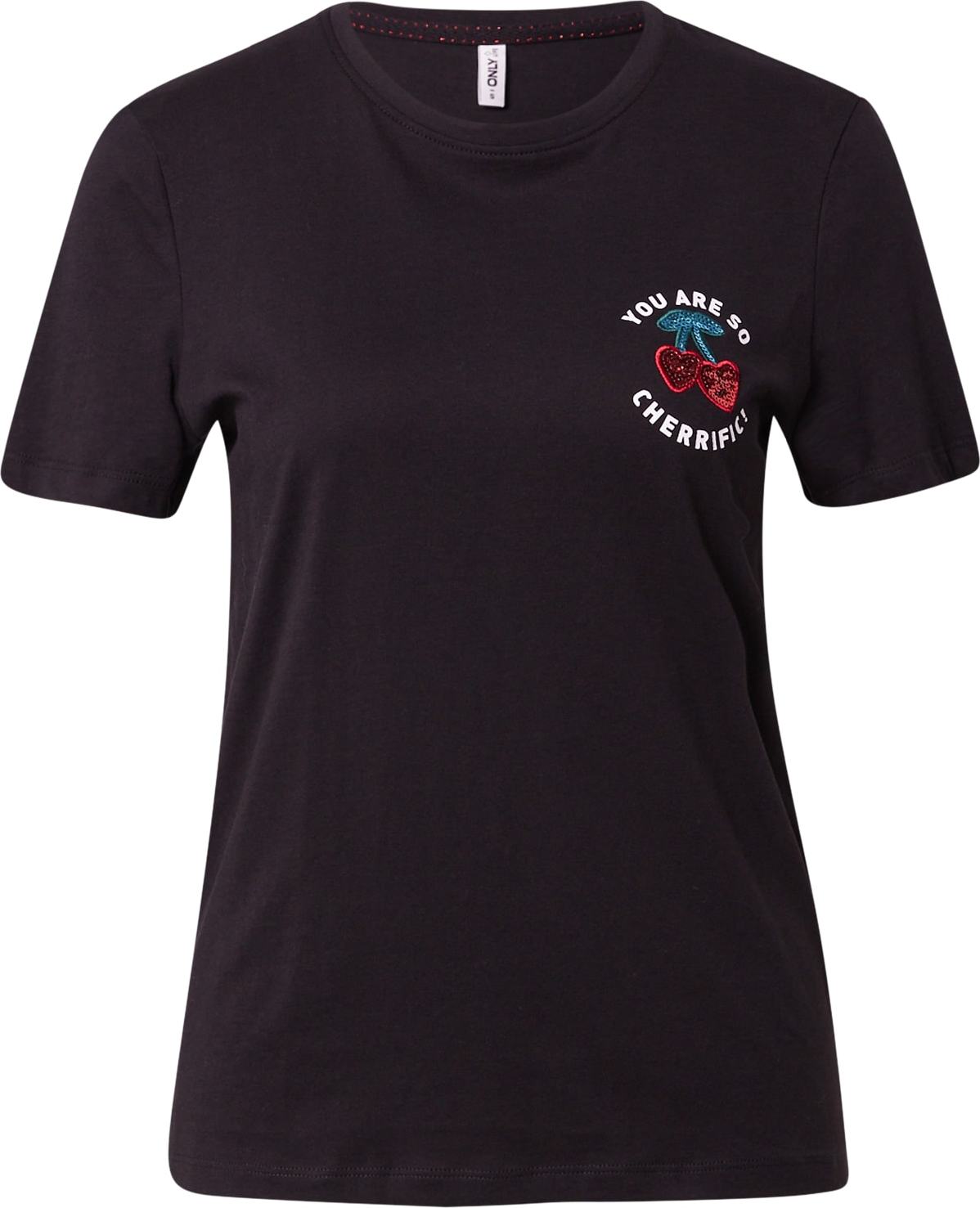 ONLY Tričko 'KITA' zelená / červená / černá / bílá