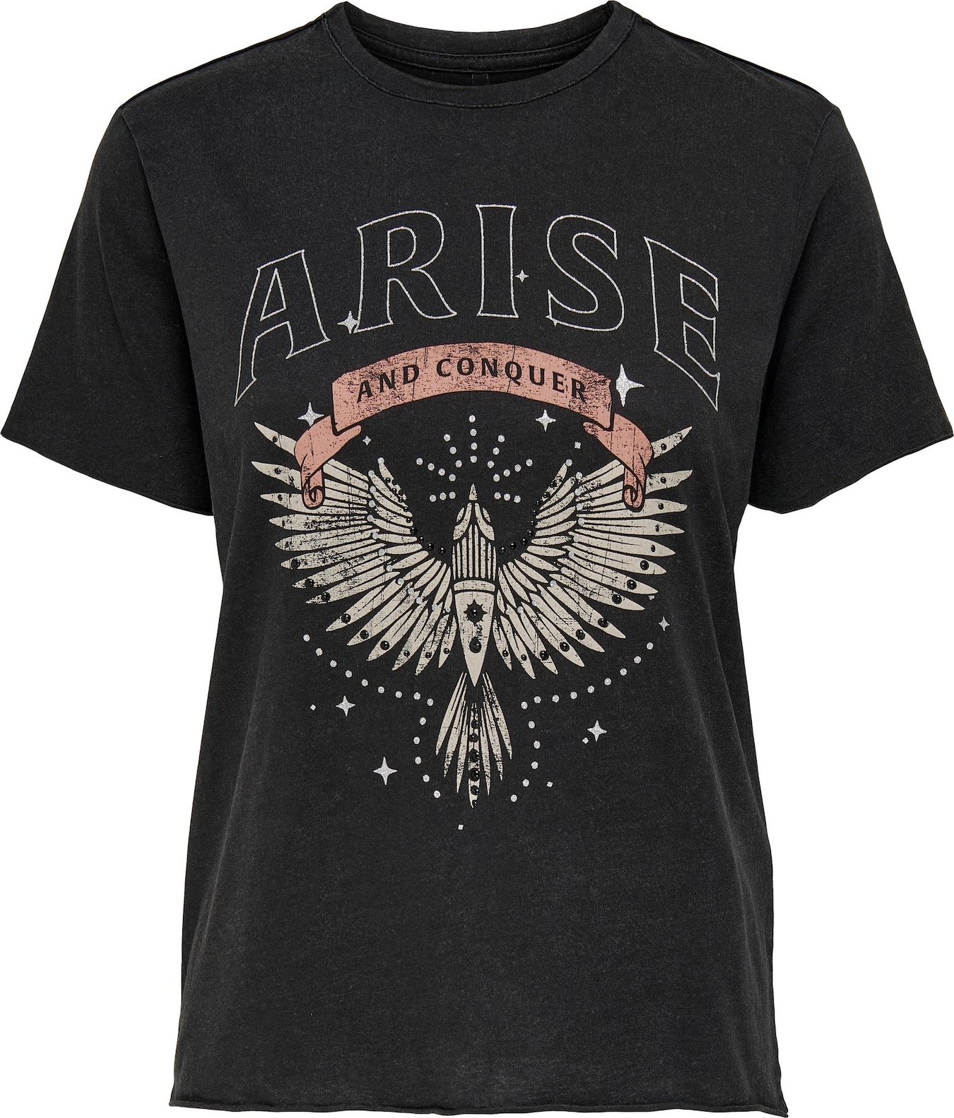 ONLY Tričko starorůžová / černá / bílá