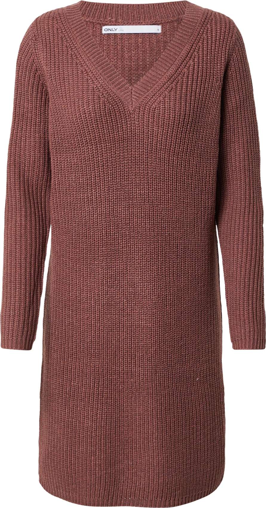 ONLY Úpletové šaty 'Melton' růže
