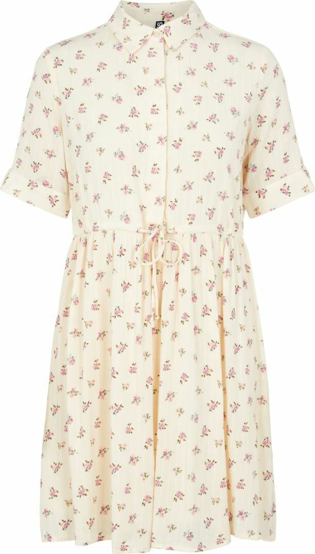 PIECES Košilové šaty 'THEA' zelená / pastelově zelená / pink / bílá