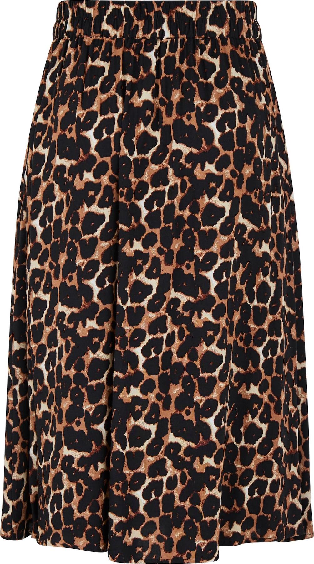 PIECES Sukně 'CARLA' béžová / světle hnědá / černá