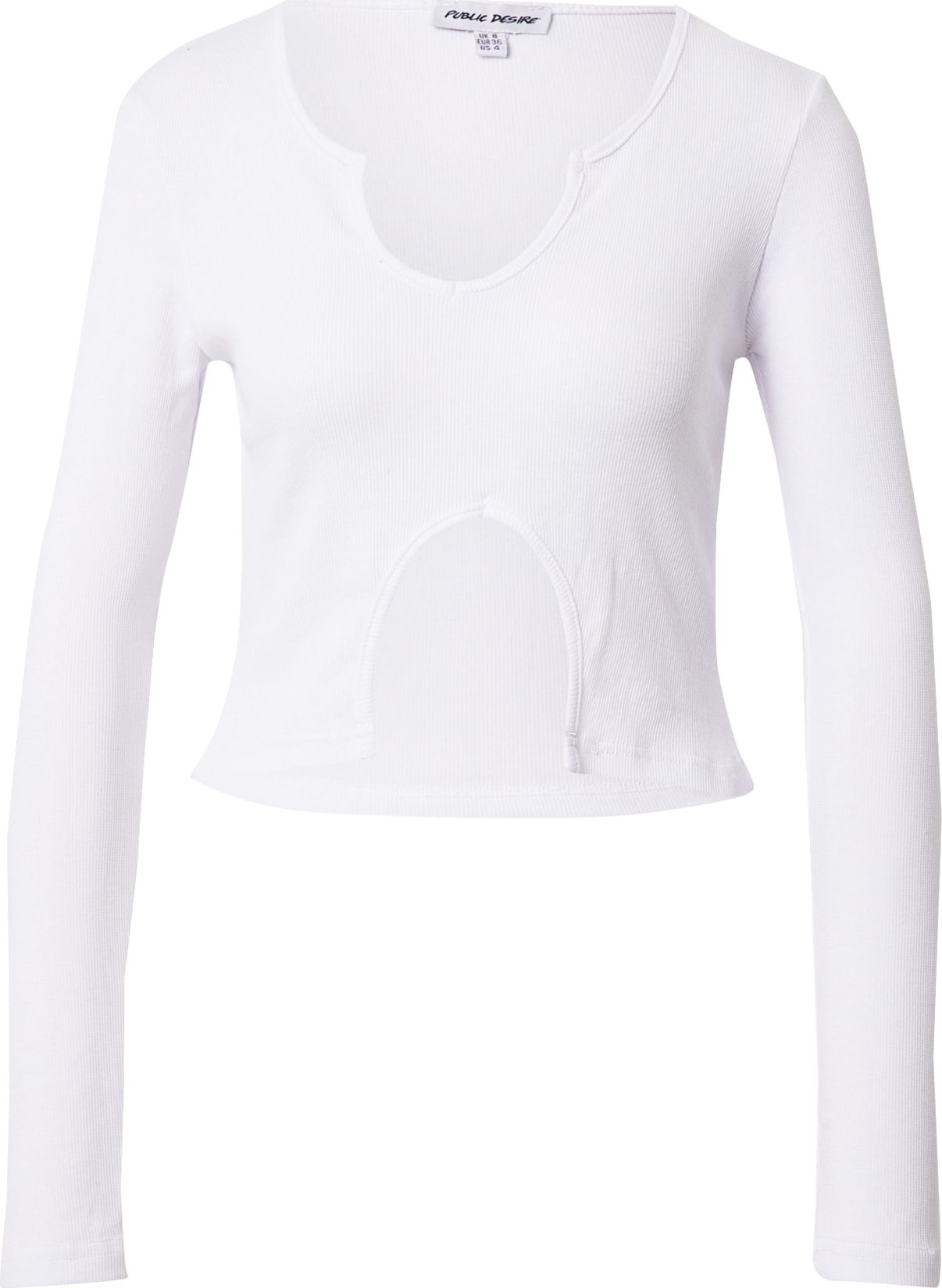 Public Desire Tričko 'NOTCH FRON' bílá
