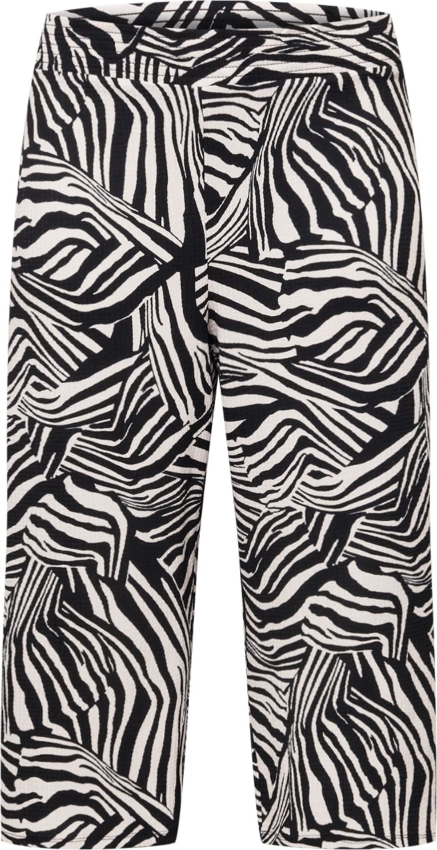 River Island Plus Kalhoty černá / bílá