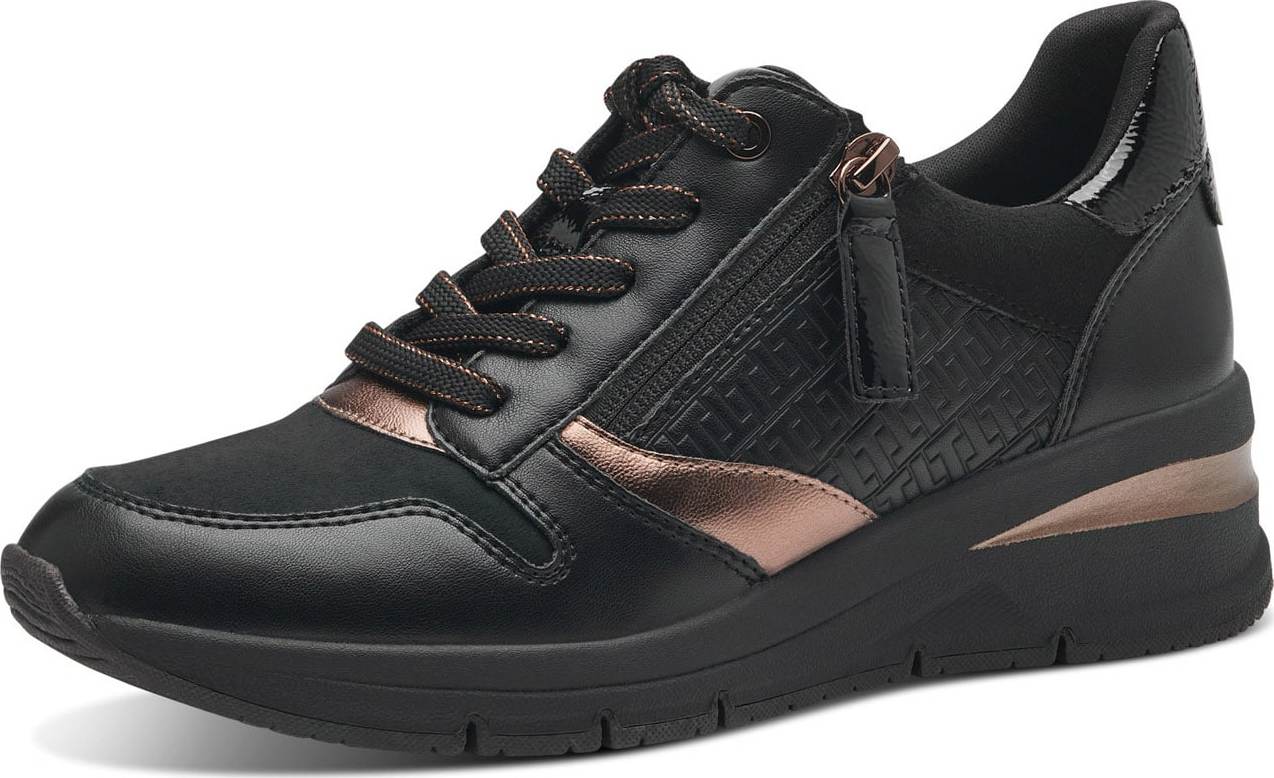 TAMARIS Tenisky bronzová / černá