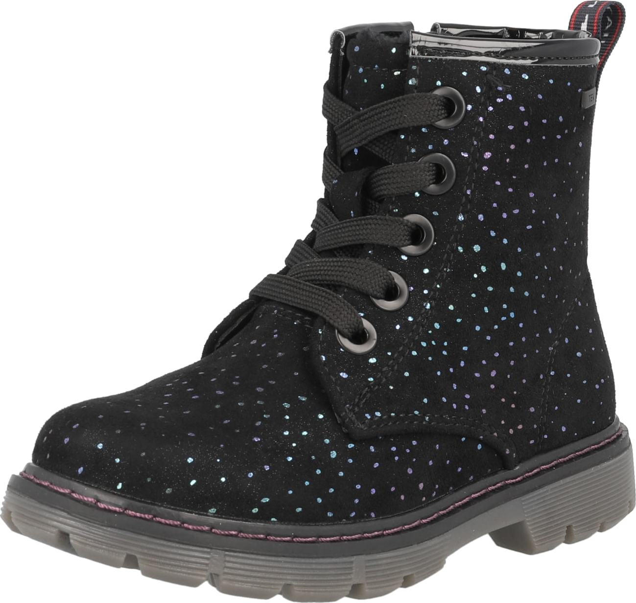 TOM TAILOR Kozačky zelená / fialová / černá