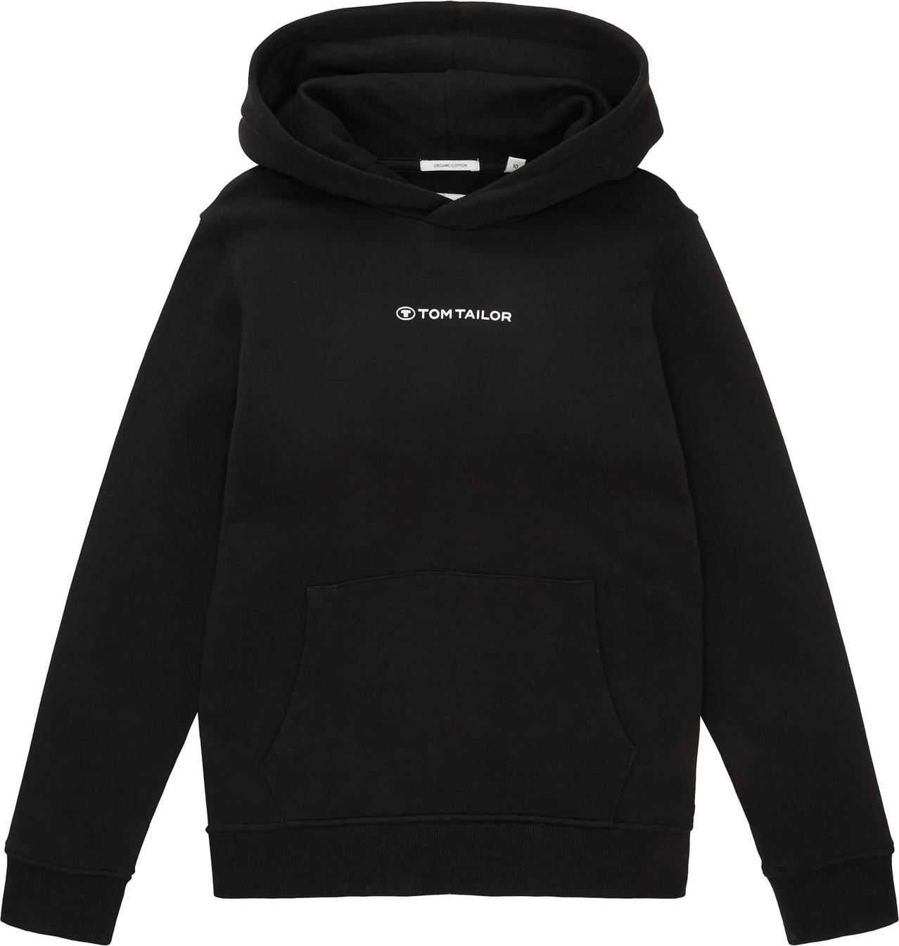 TOM TAILOR Mikina černá / bílá