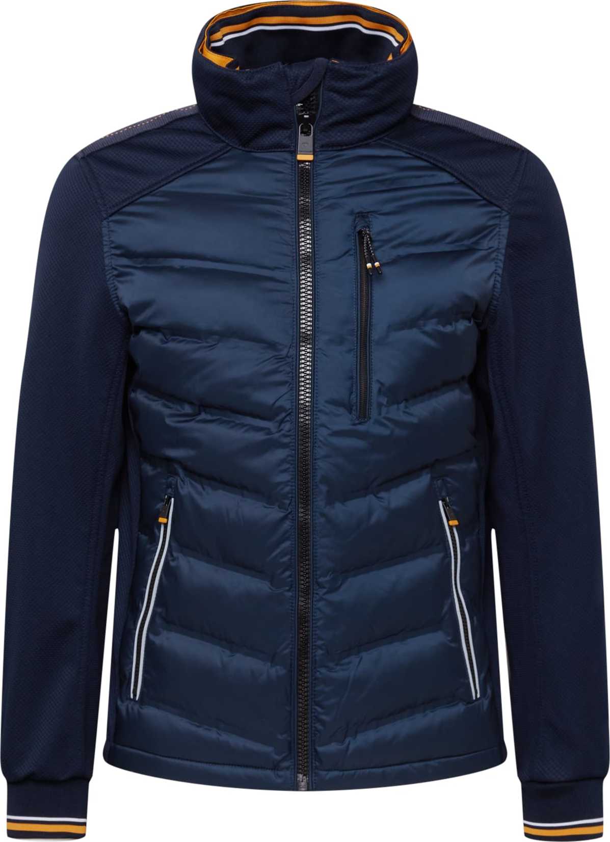 TOM TAILOR Přechodná bunda námořnická modř / zlatě žlutá / bílá