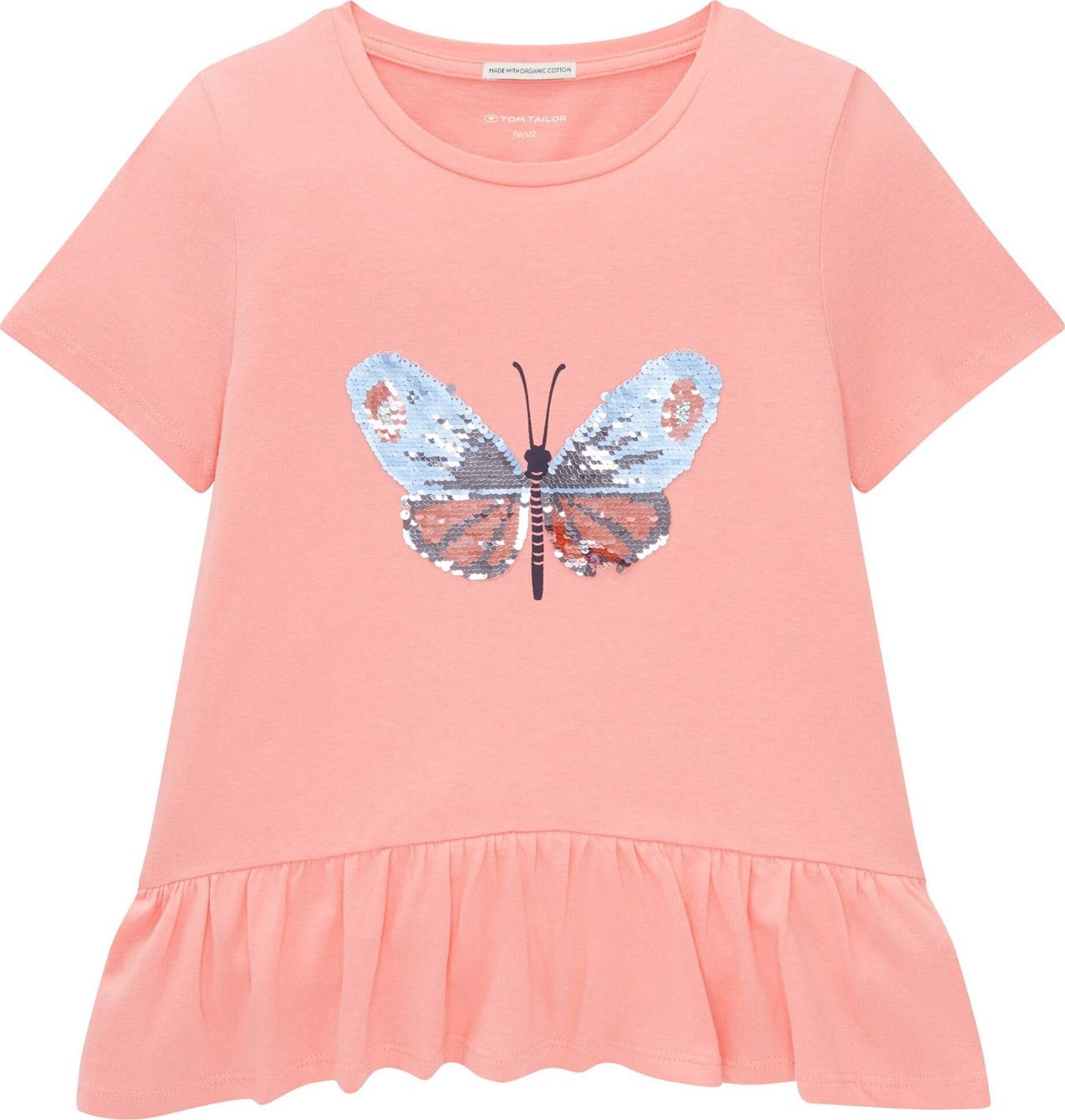 TOM TAILOR Tričko světlemodrá / grafitová / světle růžová / černá