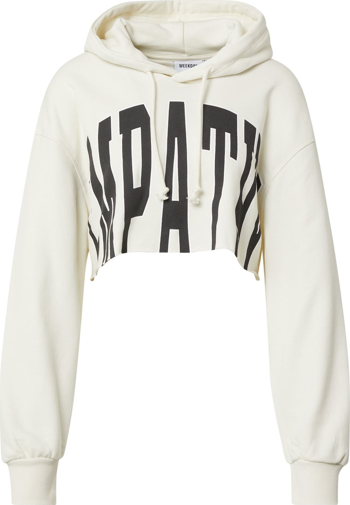 WEEKDAY Mikina 'Gelina' černá / přírodní bílá