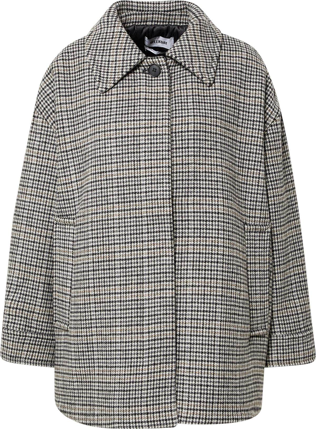 WEEKDAY Přechodná bunda hnědá / šedá / tmavě šedá