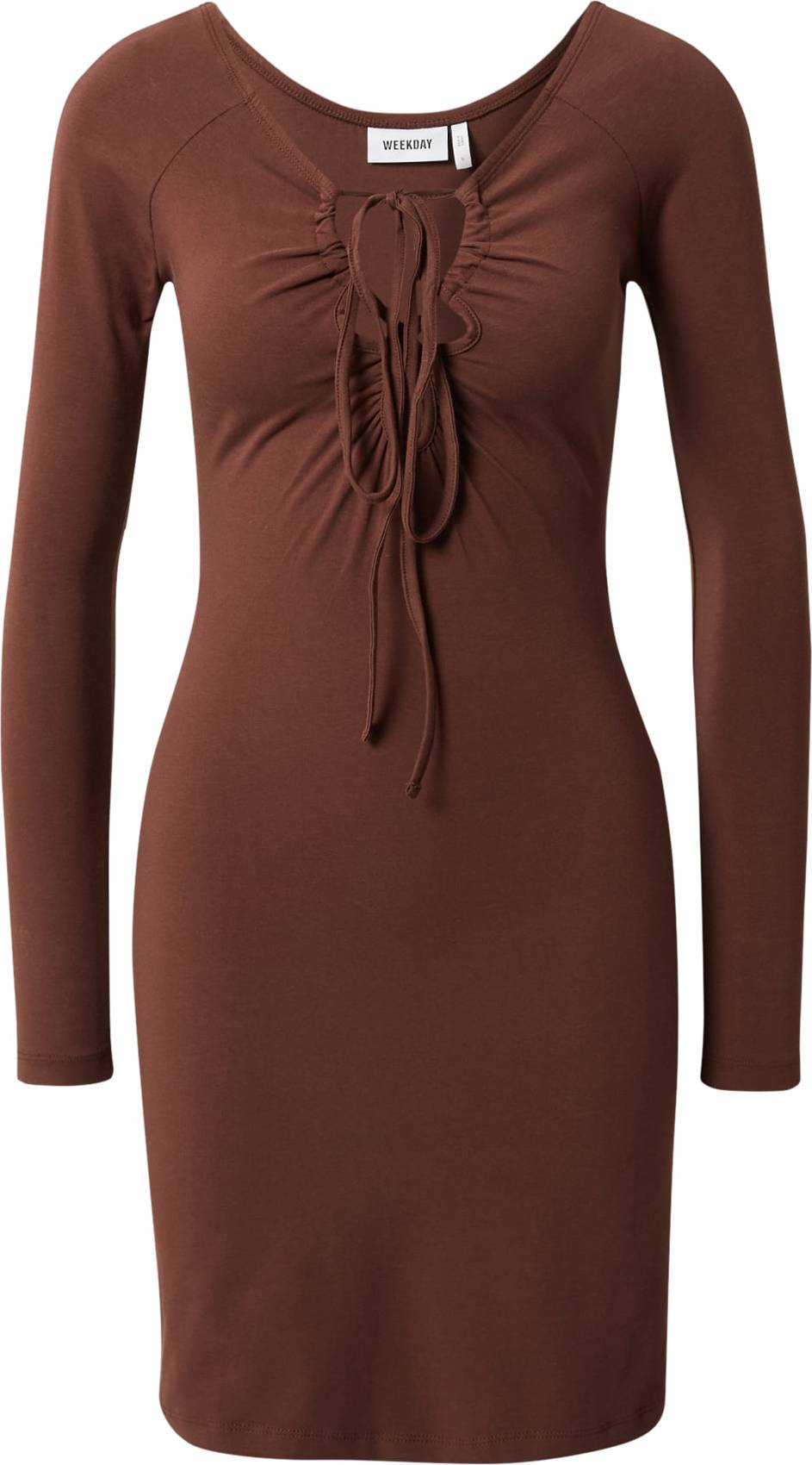WEEKDAY Šaty čokoládová