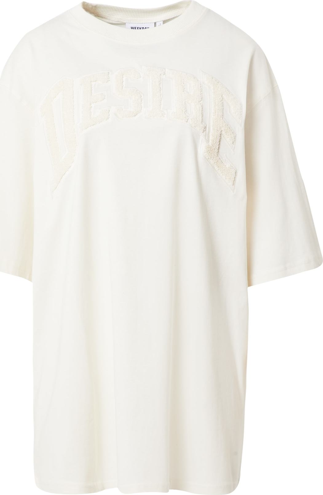 WEEKDAY Tričko béžová / bílá