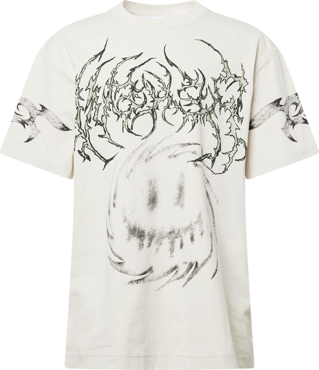 WEEKDAY Tričko béžová / světle šedá / černá