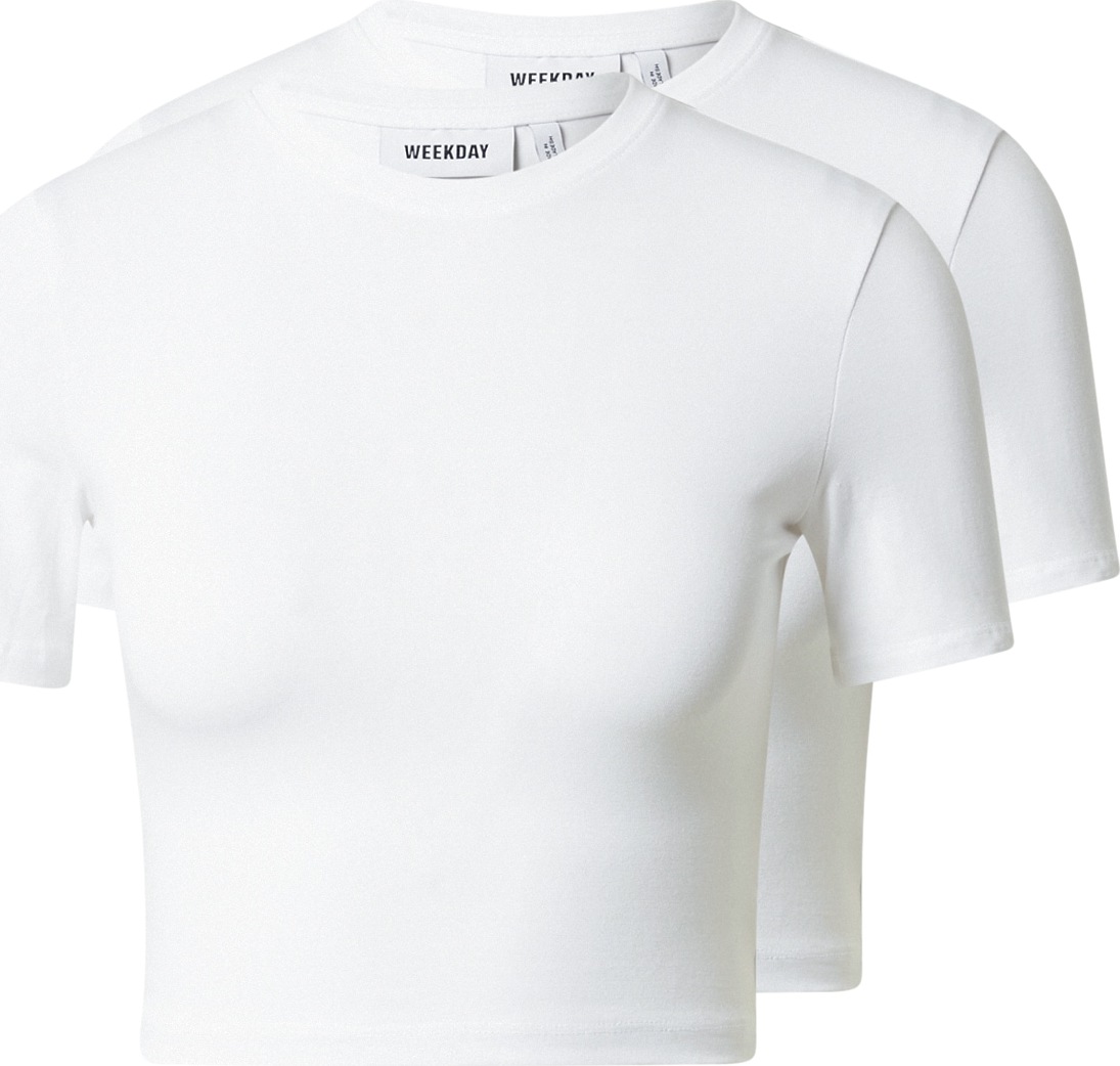 WEEKDAY Tričko bílá