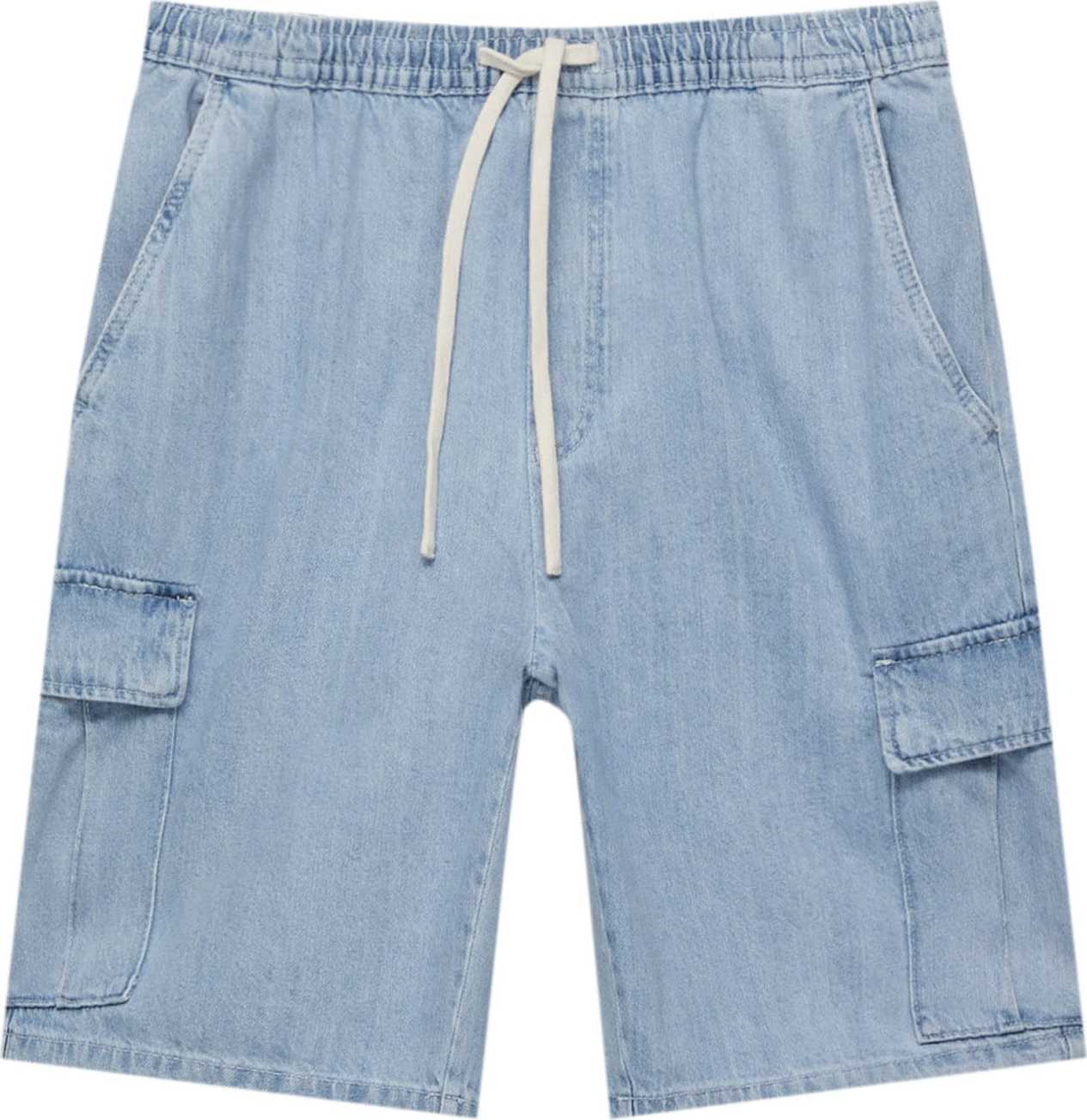 Džíny s kapsami Pull&Bear světlemodrá