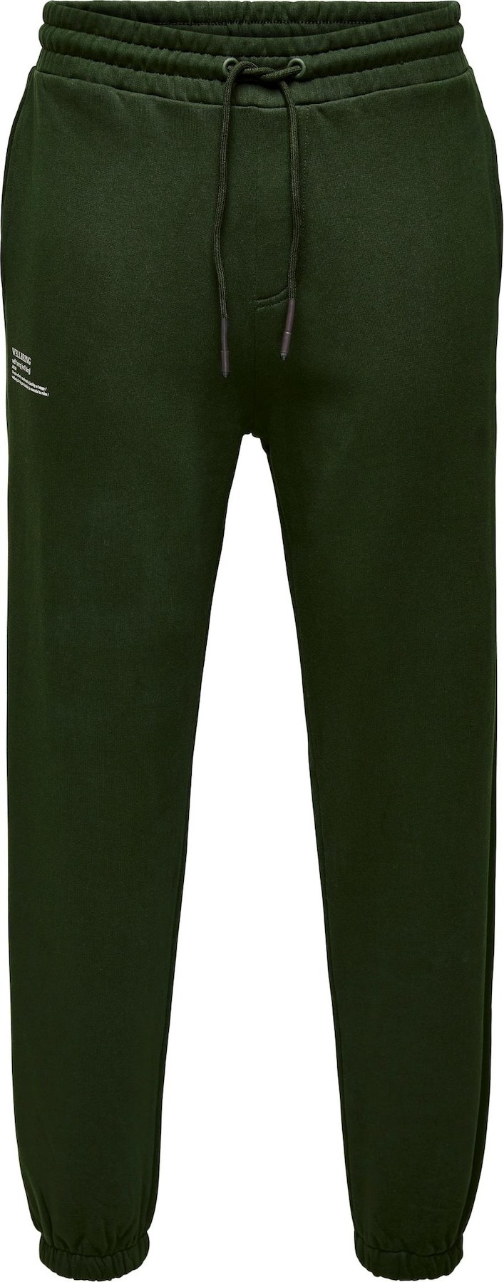 Kalhoty Only & Sons tmavě zelená / bílá