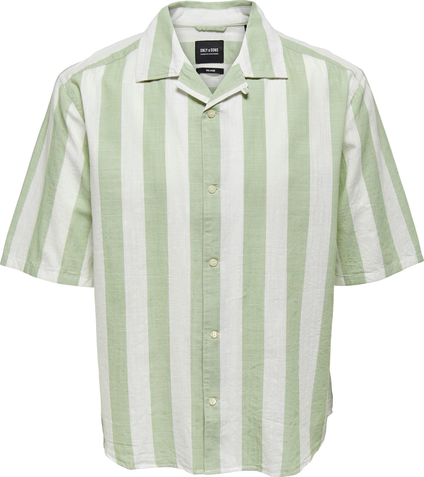 Košile 'Tes' Only & Sons světle zelená / bílá