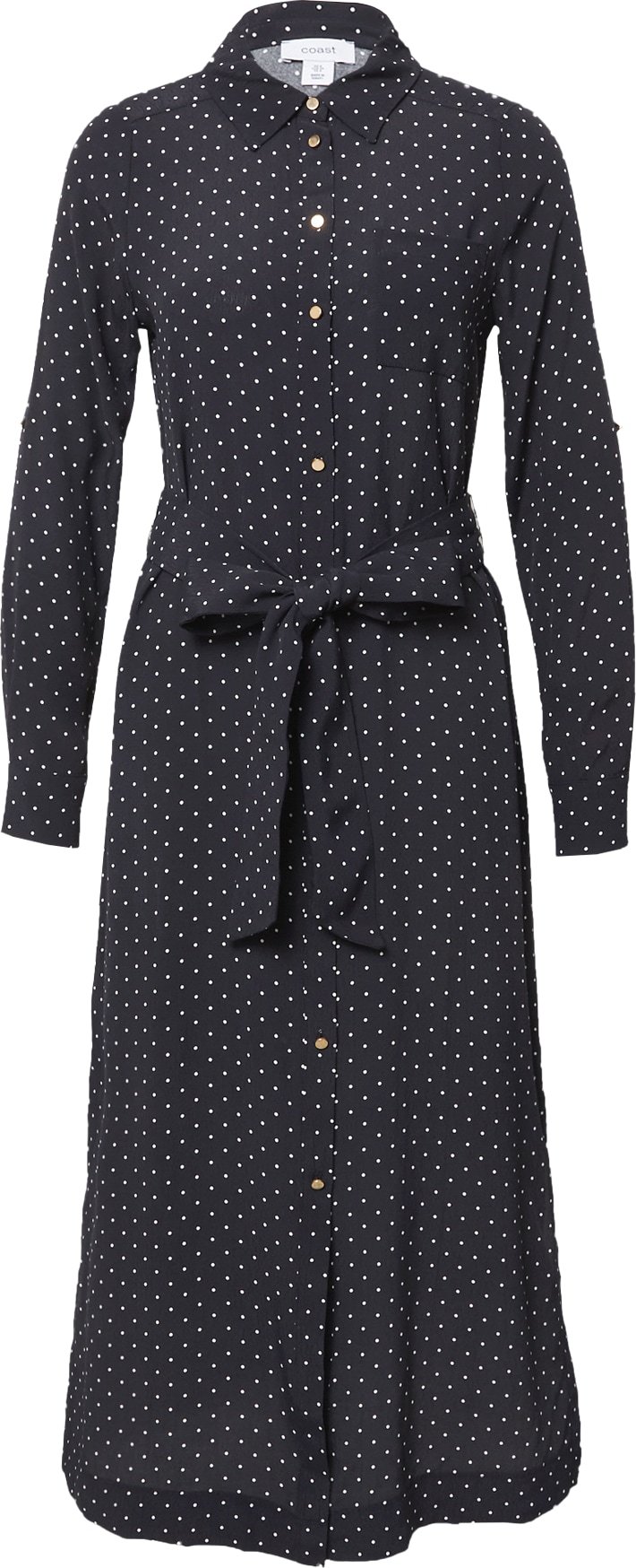 Košilové šaty Coast černá / bílá