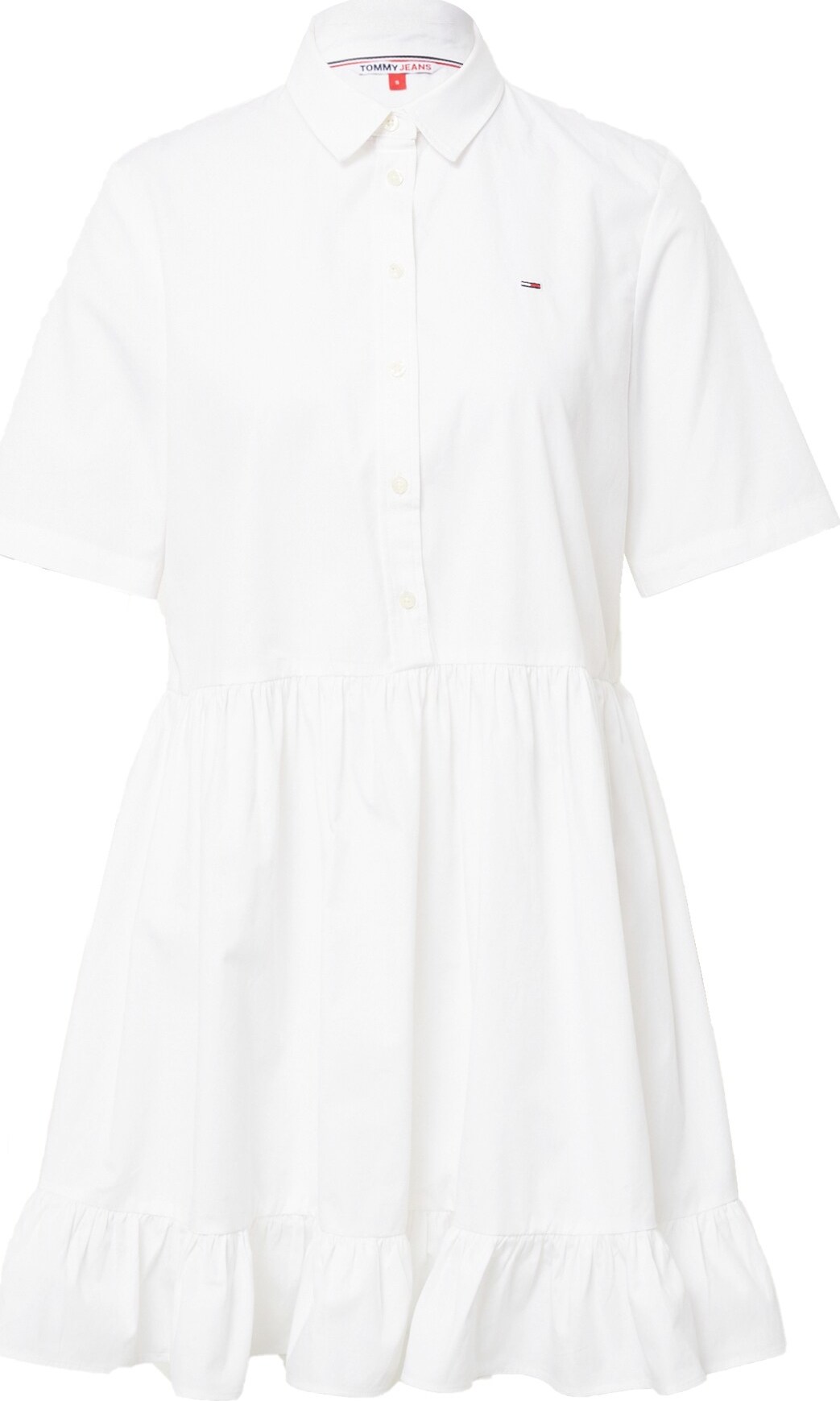 Košilové šaty 'POPLIN' Tommy Jeans námořnická modř / červená / bílá