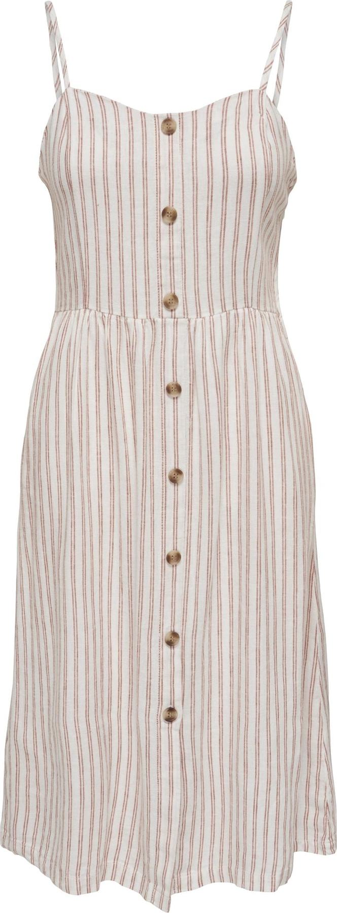 Letní šaty 'LUNA' Only hnědá / perlově bílá