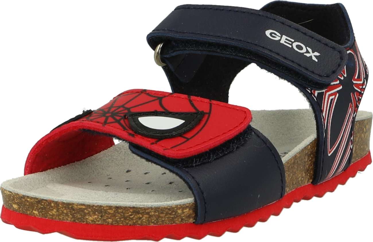 Otevřená obuv Geox modrá / červená / černá / bílá