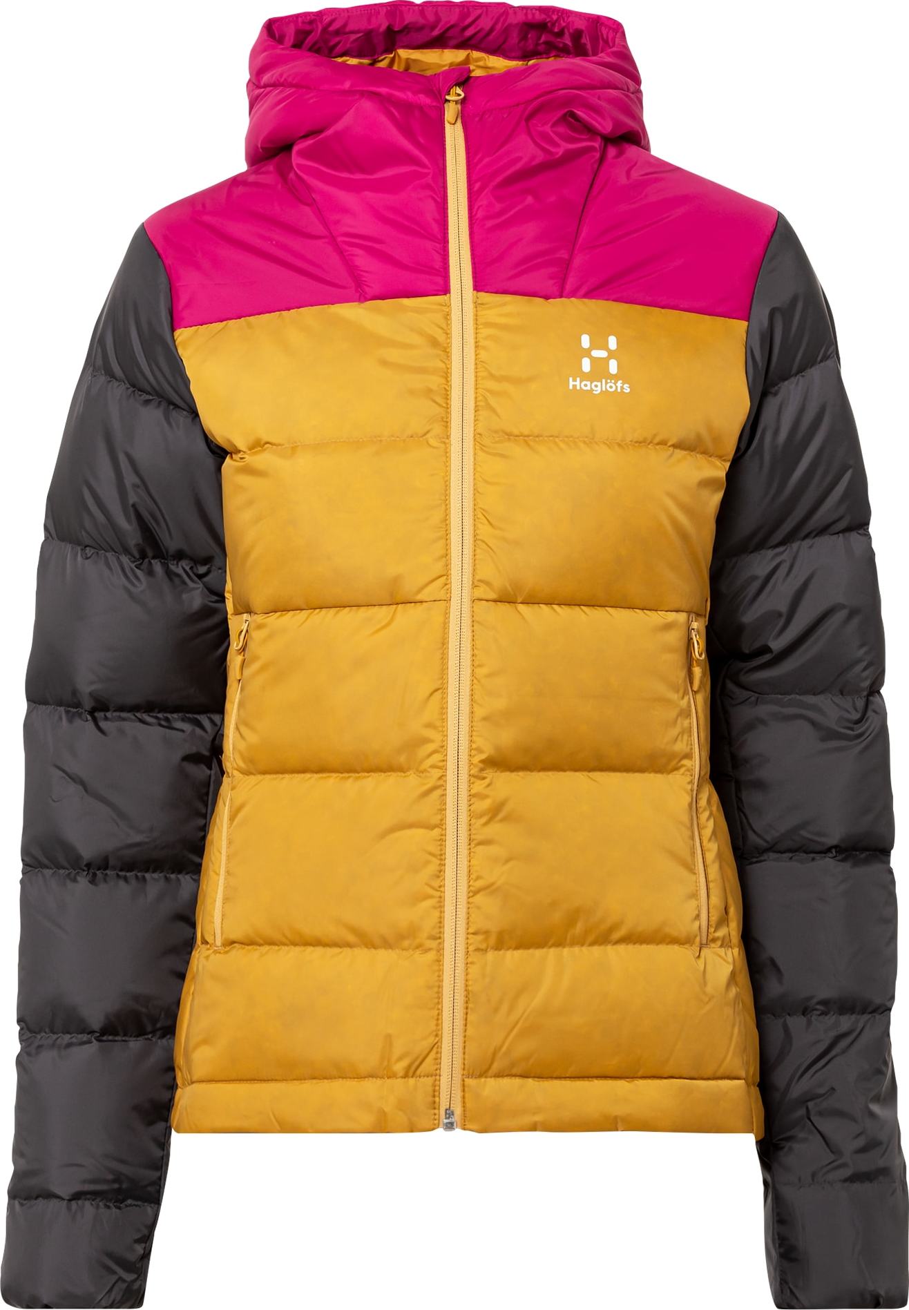Outdoorová bunda 'Bield' Haglöfs zlatá / pink / černá
