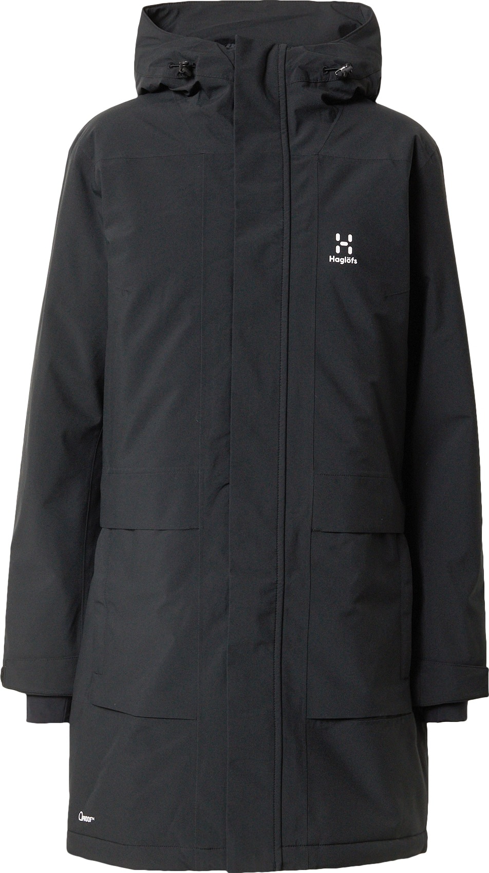 Outdoorová bunda 'Salix' Haglöfs černá / bílá