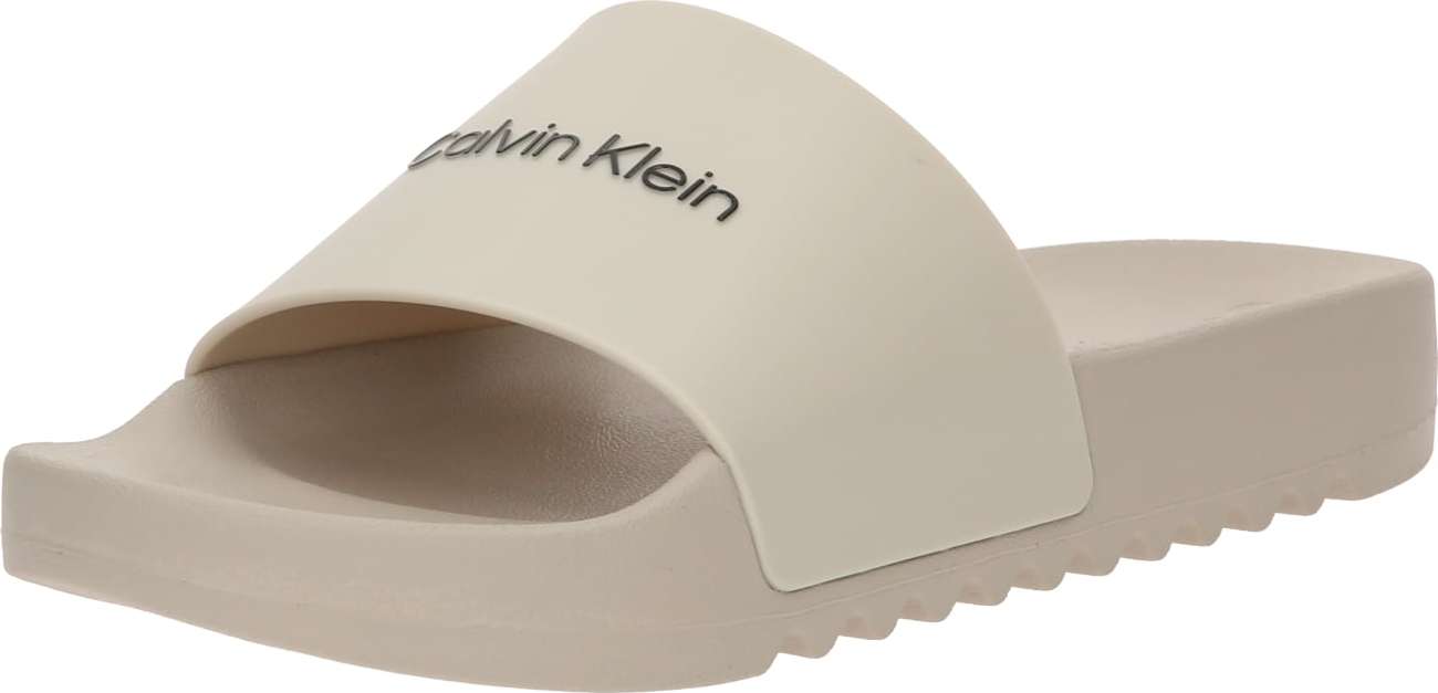 Pantofle Calvin Klein světle šedá / černá