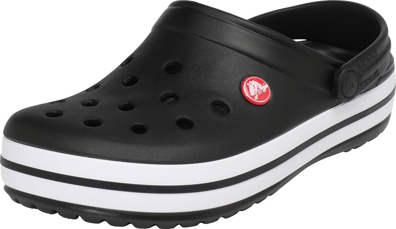 Pantofle 'Crocband' Crocs černá / bílá