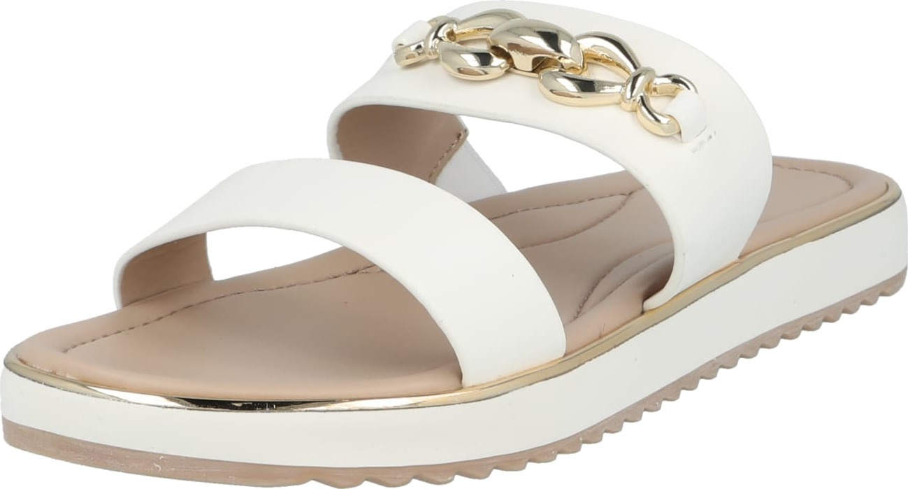 Pantofle 'SMOLYAN' ALDO zlatá / bílá