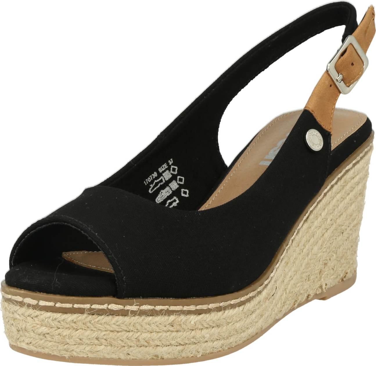 Páskové sandály Refresh černá