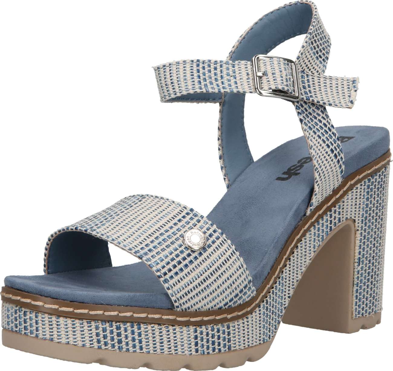 Páskové sandály Refresh světle béžová / modrá